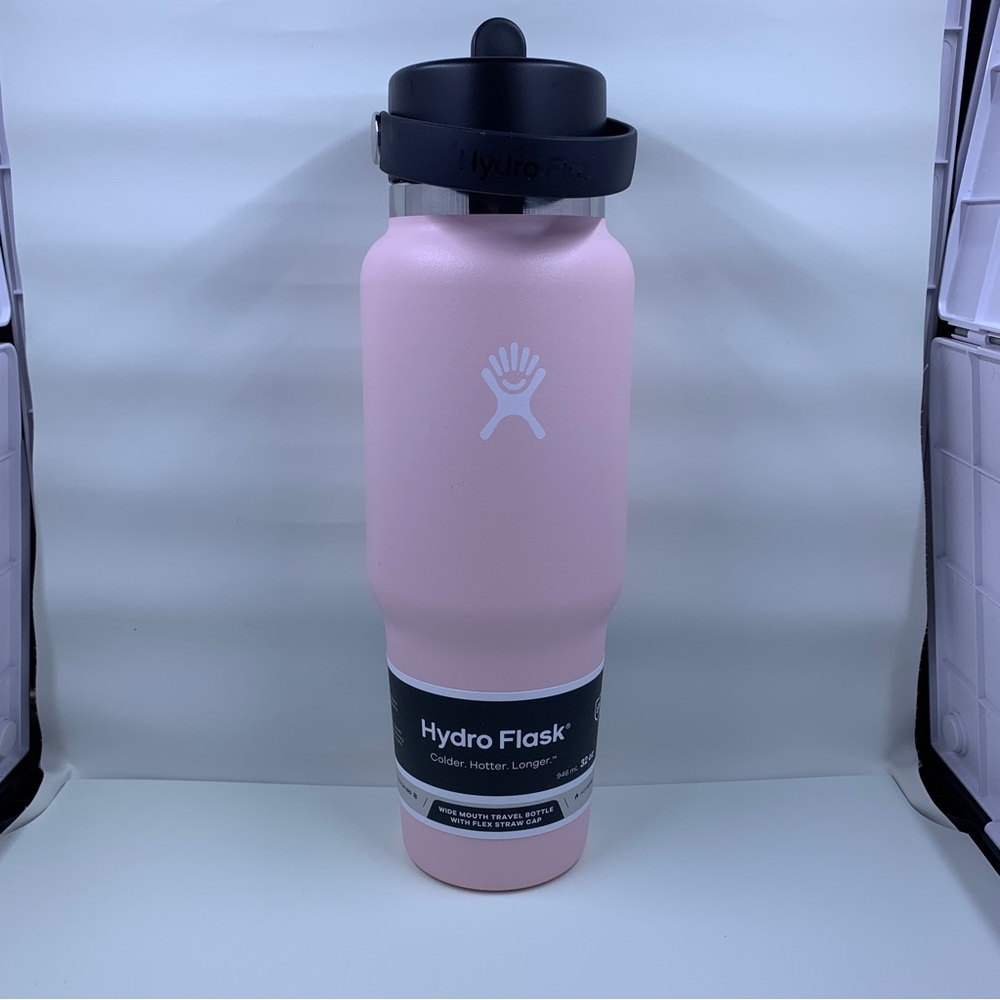 Pretty pink Hydroflask with straw sipper lid NEW